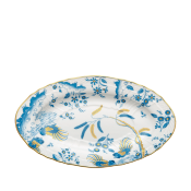 Ginori Oro Di Doccia Turchese Pickle Dish - 9"